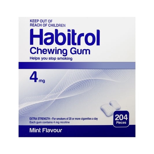 Habitrol Nicotine Gum 4mg Mint 204 Pieces (LIMIT 12)