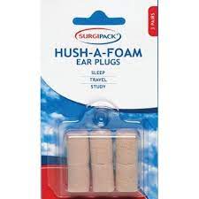 SurgiPack HushaFoam Ear Plugs 3 pair