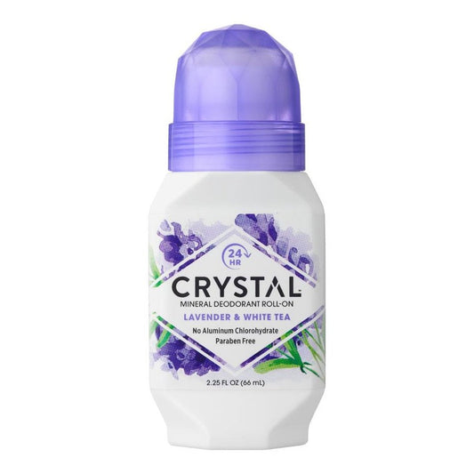 Crystal Mineral Deodorant Roll On Lavender & White Tea 66ml