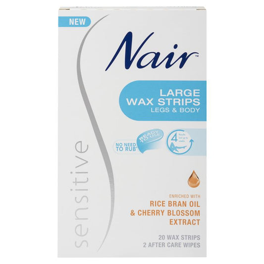 Nair Sensitive Wax Strips Large 20