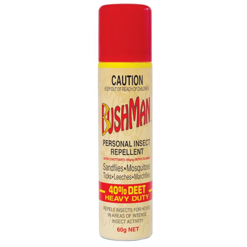 Bushman Insect Repellent 40% Deet Heavy Duty Aerosol 60g