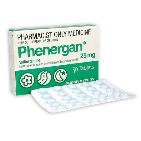 Phenergan 25mg 50 Tabs (LIMIT 1)