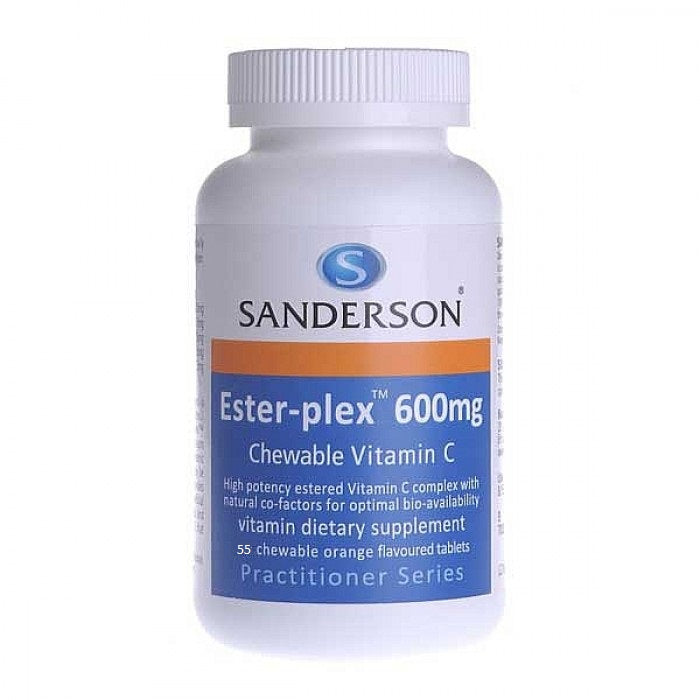 Sanderson Ester-Plex 600mg Vitamin C Orange 55 Chewable Tabs