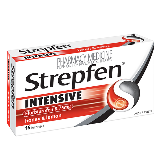 Strepfen Intensive Anti-Inflammatory Sugar Free Honey & Lemon 16 Lozenges