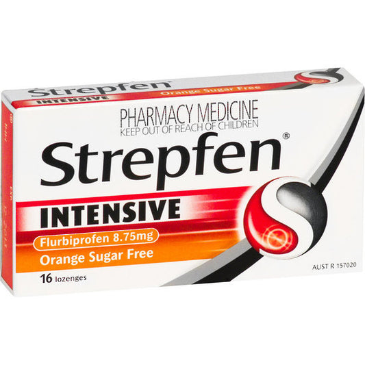 Strepfen Intensive Anti-Inflammatory Sugar Free Orange 16 Lozenges